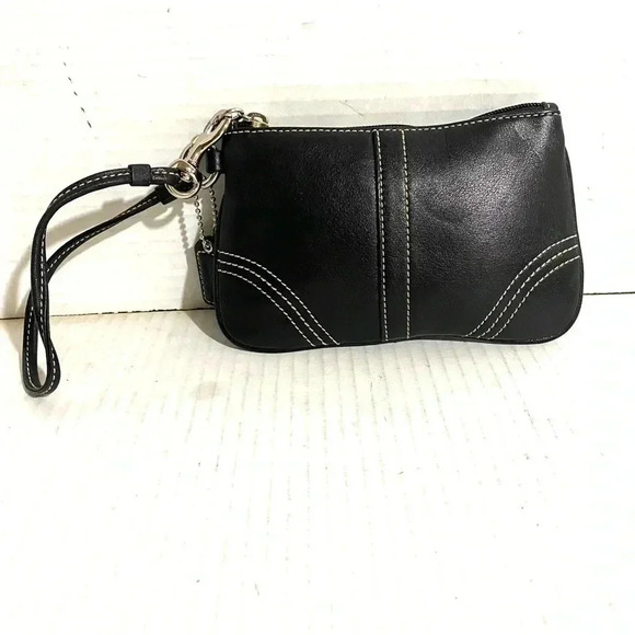 Coach Handbags - Coach black leather wristlet
